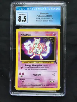 Pokemon Cards: Wizards Black Star Promo: Mewtwo 3 CGC 8.5 - Image 2