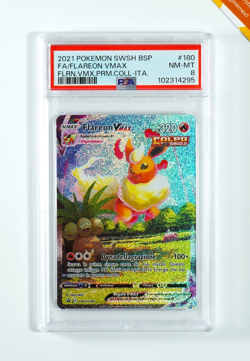 Pokemon PSA 8 Flareon Vmax #180 Full Art Vmax Premium Collection 2021 Italiano - Image 1