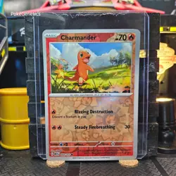 Charmander 151 Reverse Holo Pokemon TCG 004/165 Scarlet & Violet Common - Image 1