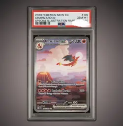 2023 Pokemon Mew Charizard ex 199/165 Sv: Scarlet & Violet 151 Holo PSA 10 - Image 1