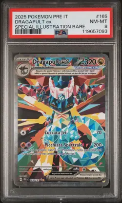 Pokemon PSA 8 Dragapult Ex #165 PRE IT Special Illustration Rare 2025 Italiano - Image 2
