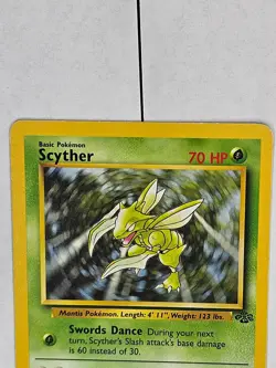 1999 Pokemon Jungle Scyther 1st Edition #26/64 Non-Holo Rare LP - Image 2