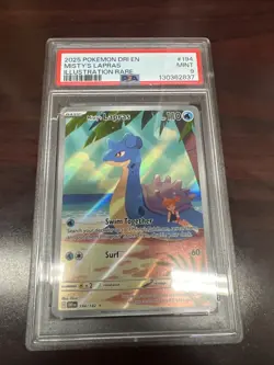 Pokemon Misty's Lapras 194/182 PSA 9 Destined Rivals Illustration Rare - Image 1