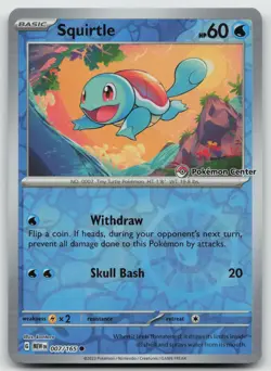 Squirtle - (Pokemon Center Exclusive) Promo Reverse Holo 151 007/165 NM - Image 1