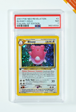 Pokemon PSA 7 Blissey #2 Holo 1st Edition Neo Revelation 2001 Italiano - Image 1