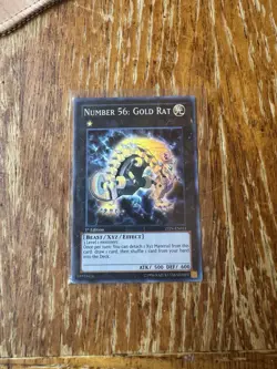 Yu-Gi-Oh Number 56: Gold Rat Super Rare Heavily Played - Image 1