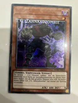 Yugioh T.G. Gear Zombie Blhr-en023 Secret Rare Misprint German Hot - Image 1
