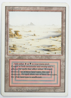 Badlands Magic Card Dual Land Revised MTG Reserved List - Image 1