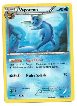 Pokemon Card: Vaporeon 22/98 XY Ancient Origins Set! NM - Image 1