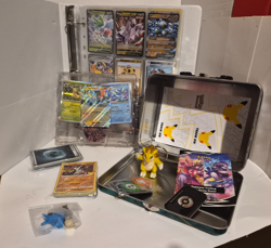 Pokemon Huge Lot Of Binder Lunchbox Collection 220+ Cards W/ 43 Holos Plus More - Image 1