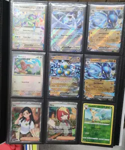 Pokemon Prismatic Evolutions Binder W/ 45 cards Destined Rivals, black bolt, WF - Image 4