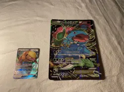 Pokemon TCG Venusaur EX Jumbo Oversized Holo Card XY123 + Gumshoos GX 110/149 - Image 1