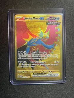 Pokemon TCG Roaring Moon EX Gold Hyper Rare Card Paradox Rift 262/182 - Image 1