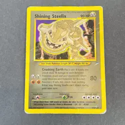 Pokemon TCG Shining Steelix Card 112/105 Neo Destiny Holo Rare HP Damaged - Image 1