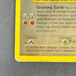 Pokemon TCG Shining Steelix Card 112/105 Neo Destiny Holo Rare HP Damaged - Image 5