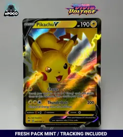 Pikachu V 043/185 Pokemon TCG: Vivid Voltage Ultra Rare Card MINT SHIPPED TODAY - Image 1