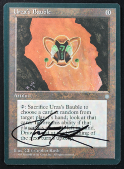 Urza's Bauble Ice Age SIGNED Christopher Rush Magic Card MTG - Image 1