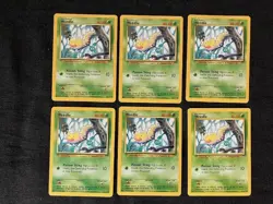 Weedle Poison Sting 40 HP Pokemon Base Set TCG Card 69/102 - Lot of 6 - Image 1