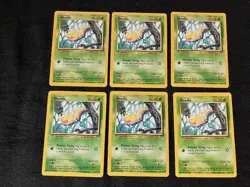 Weedle Poison Sting 40 HP Pokemon Base Set TCG Card 69/102 - Lot of 6 - Image 2