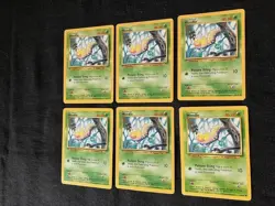 Weedle Poison Sting 40 HP Pokemon Base Set TCG Card 69/102 - Lot of 6 - Image 3