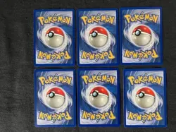 Weedle Poison Sting 40 HP Pokemon Base Set TCG Card 69/102 - Lot of 6 - Image 5