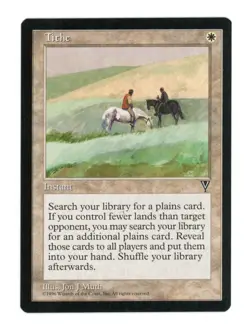 Tithe - Visions - Near Mint NM - Magic the Gathering - Regular Vintage - Image 1