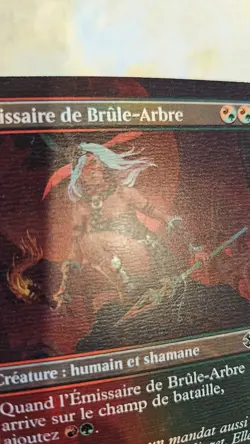 MTG Misprint Foil Borderless Burning-Tree Emissary Double Masters 2022 French NM - Image 2