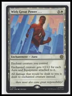 MTG With Great Power Regular Rare Marvel Spider-Man 2025 - Image 1