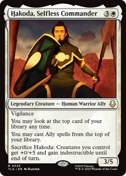 Hakoda, Selfless Commander #23 NM Avatar: The Last Airbender TLA Magic MTG - Image 1