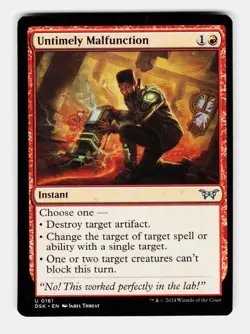 MTG: Untimely Malfunction | Duskmourn: House of Horror 161 NM - Image 1