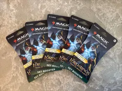 5x LOTR Lord Of The Rings Magic: The Gathering Set Blister Booster Packs - Image 1