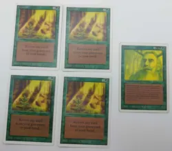 4x Regrowth, 1x Gaea's Liege. Unlimited Set. Magic the Gathering. - Image 1