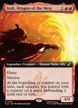 1x - Iroh, Dragon of the West - Extended Art #194 - Avatar: Eternal - NM MTG - Image 1