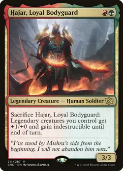 HAJAR, LOYAL BODYGUARD x1 mtg NM-M The Brothers War 1 Rare - Image 1