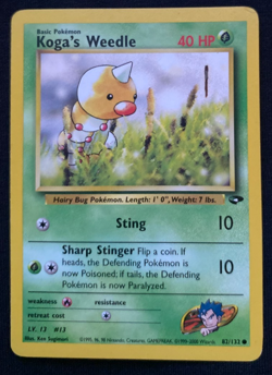 Pokemon TCG Koga’s Weedle Gym Challenge 82/132 Regular LP - Image 1