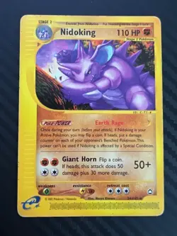 Pokemon TCG Nidoking 24/147 Aquapolis E-Series Rare Non-Holo LP - Image 1