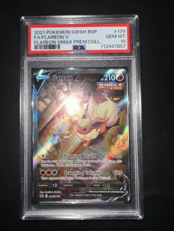 POKEMON PSA 10 FLAREON V FULL ART SWSH179 FLAREON VMAX PREMIUM COLL. ENGLISH! - Image 4