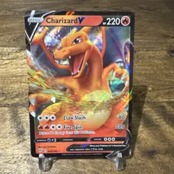 Pokemon TCG Charizard V 019/189 SWSH Darkness Ablaze Half Art Holo NM - Image 1