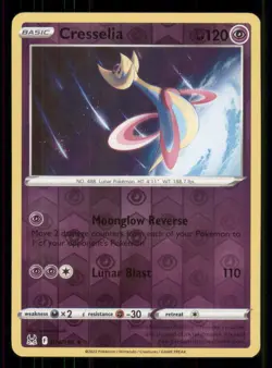 Cresselia SWSH11: Lost Origin #074/196 Rare Reverse Holo Pokemon LP - Image 1