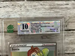 2020 POKEMON SWORD SHIELD REBEL CLASH SONIA TRAINER FULL ART SECRET RARE 203/192 - Image 3