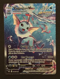 Vaporeon VMAX Promo SWSH182 Pokemon Premium Collection Full Art Holo Rare NM - Image 1