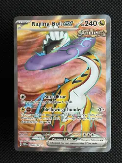 Pokemon TCG Raging Bolt EX 196/162 Sv05 Temporal Forces Full Art Ultra Rare NM - Image 1