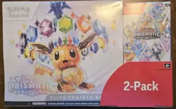 Pokemon TCG Prismatic Evolutions ETB with Booster Bundle Costco 2-Pack Sealed - Image 1