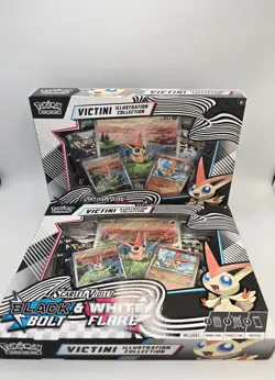 Pokemon Black Bolt & White Flare Victini Illustration Collection Box - Lot of 2 - Image 1