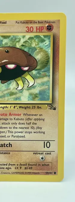 Kabuto 50/62 Fossil Set Pokemon Common TCG WOTC Non Holo Vintage 1999 LP - Image 3