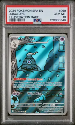 POKEMON PSA 10 DUSCLOPS ILLUSTRATION RARE 069/064 SHROUDED FABLE ENGLISH 2024! - Image 1