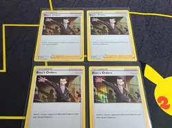 Pokemon TCG - Playset (4) Boss's Orders 154/192 LP (Giovanni) (Rebel Clash) - Image 4