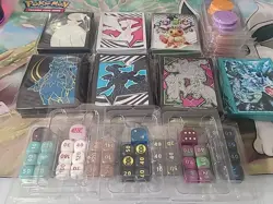 Pokemon TCG Lot 7 - Sets of New Sleeves/Dice/Markers (Eevee/Gyarados/Lucario...) - Image 5