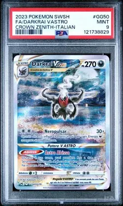 Pokemon PSA 9 Darkrai V Astro #GG50 FA Spada e Scudo Zenit Regale 2023 Italiano - Image 2