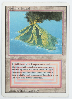 Volcanic Island Magic Card Dual Land Revised MTG Reserved List - Image 1